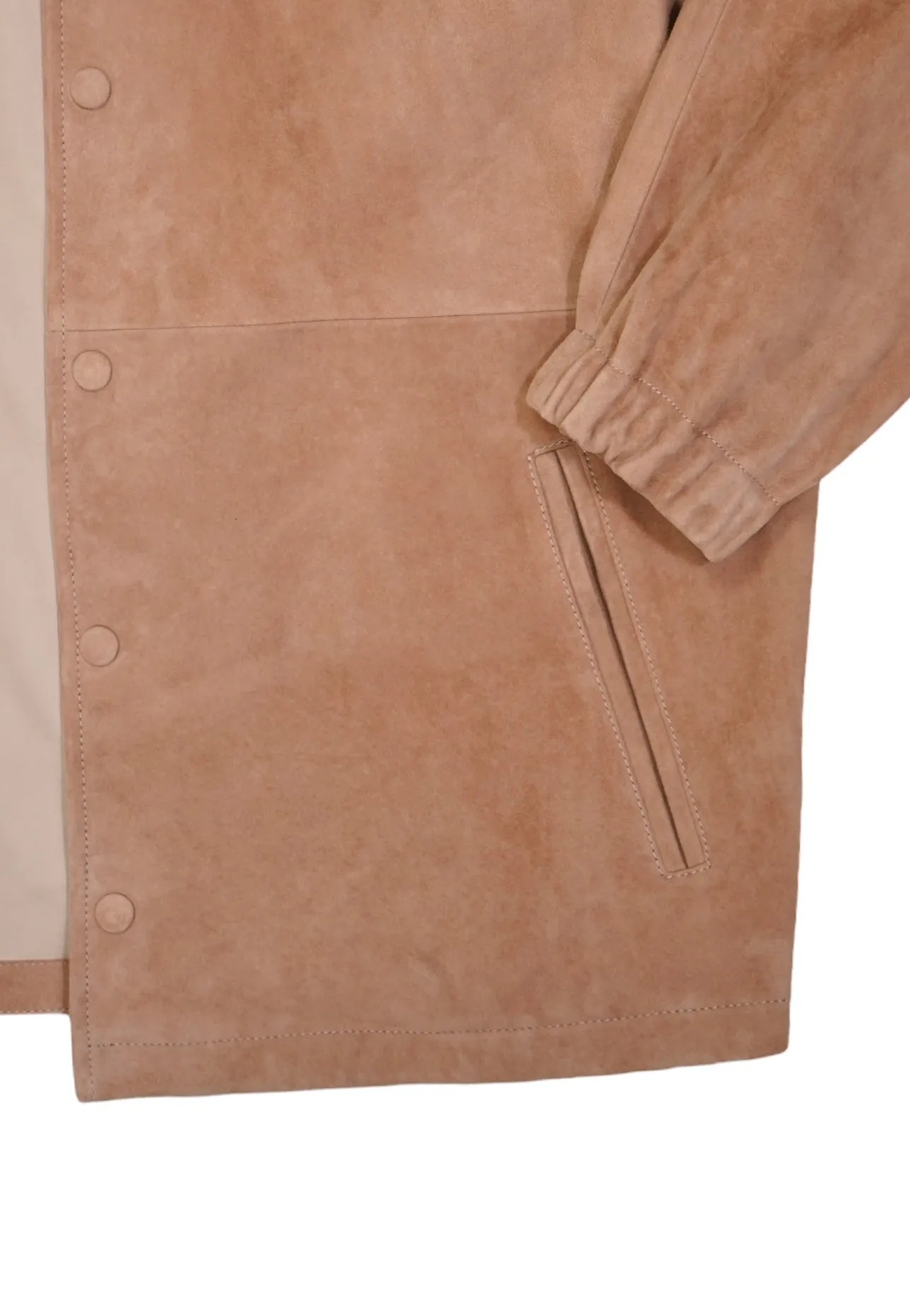 Pale Peach Coach Suede Jacket