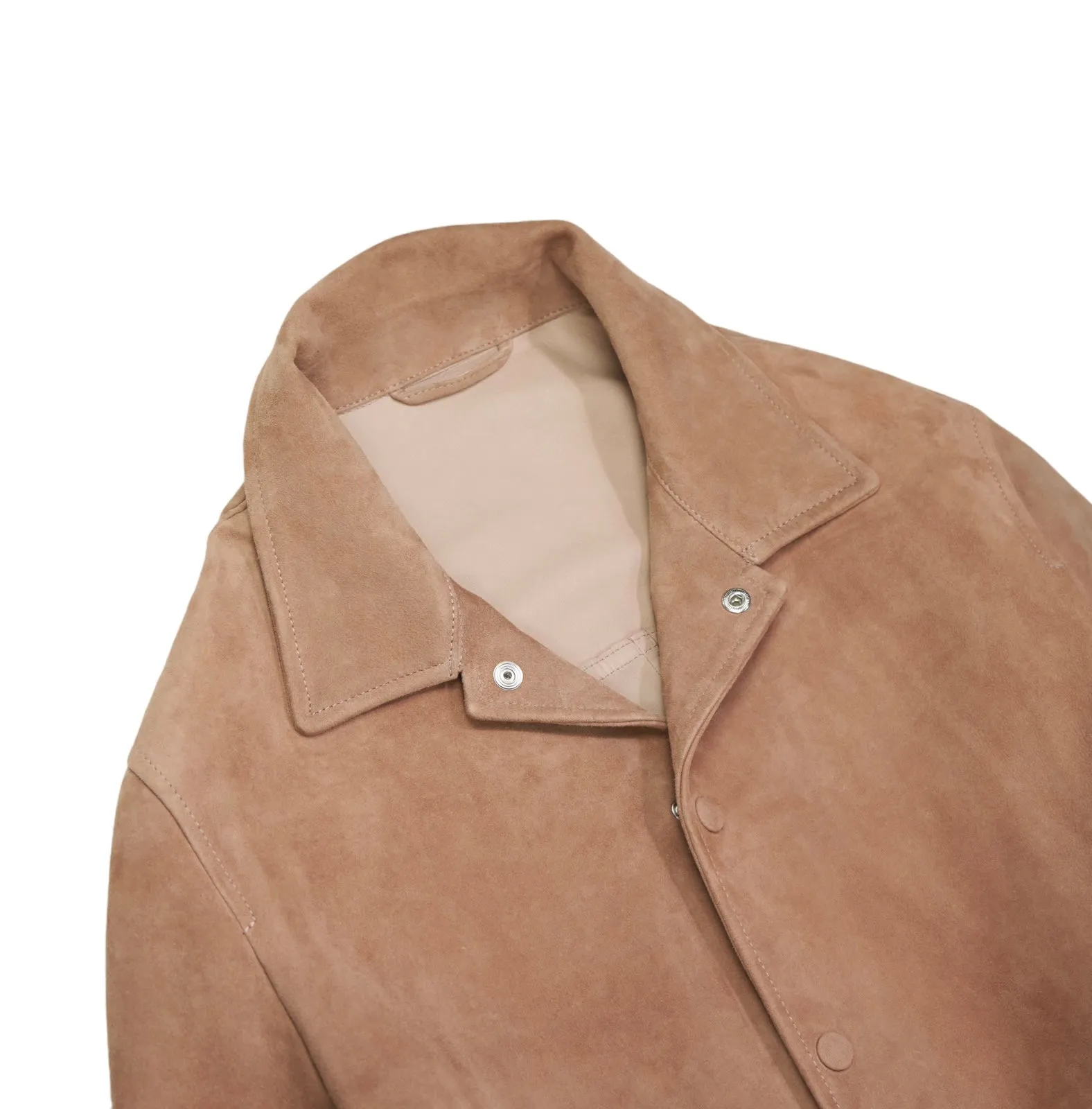 Pale Peach Coach Suede Jacket