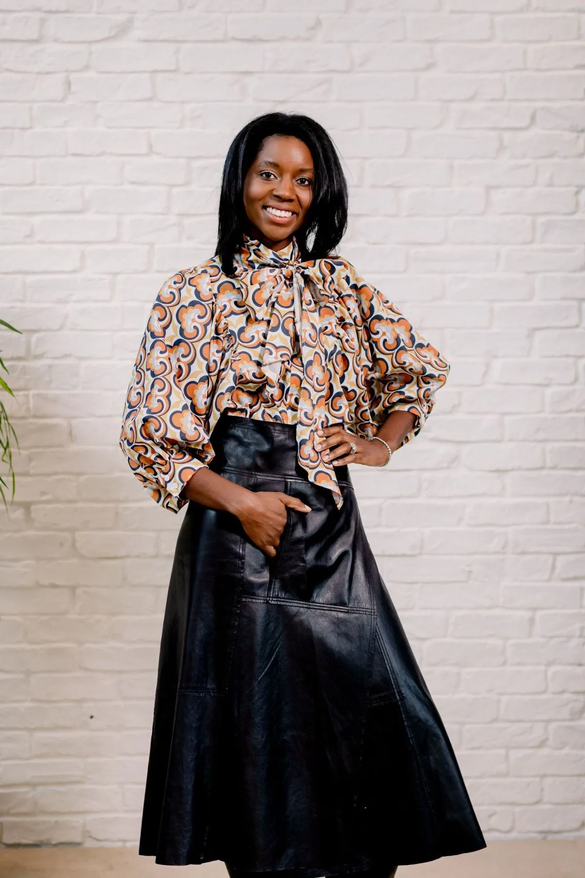 Paloma Leather Skirt