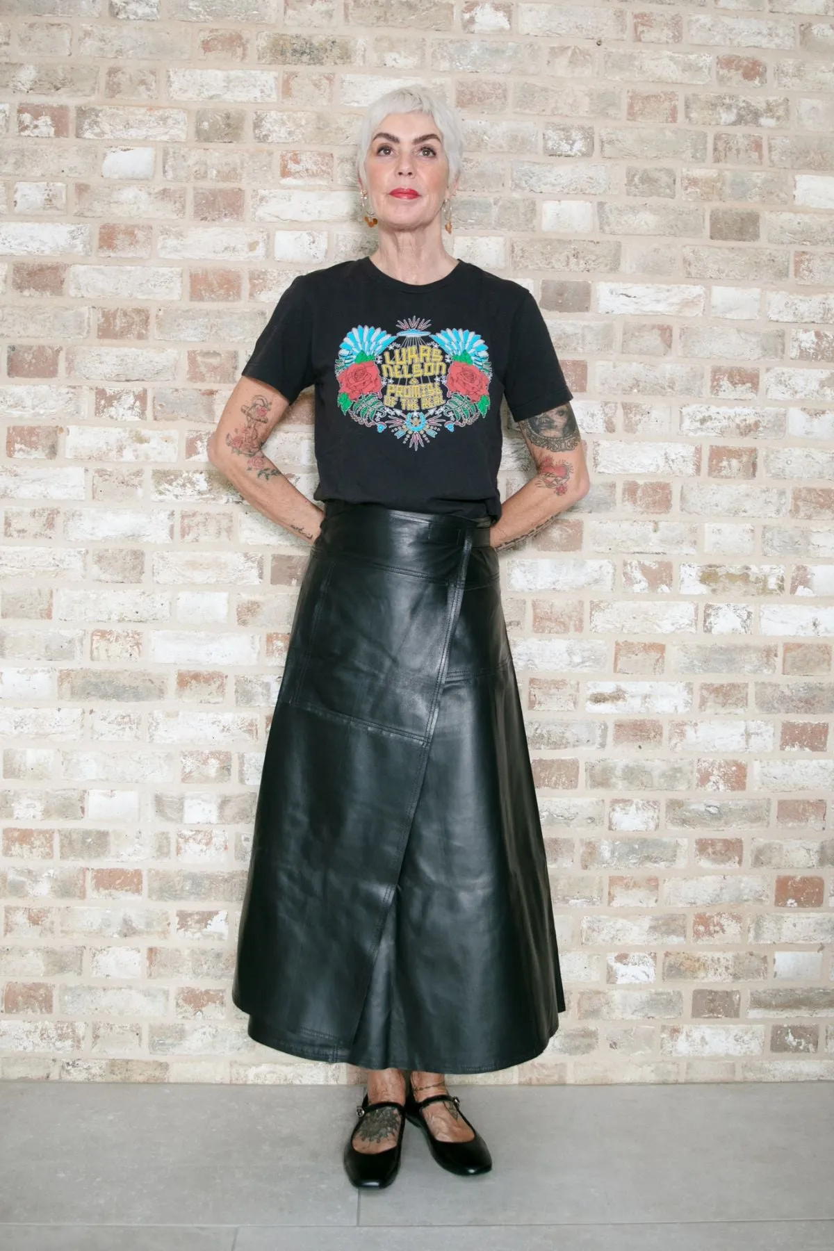 Paloma Leather Skirt