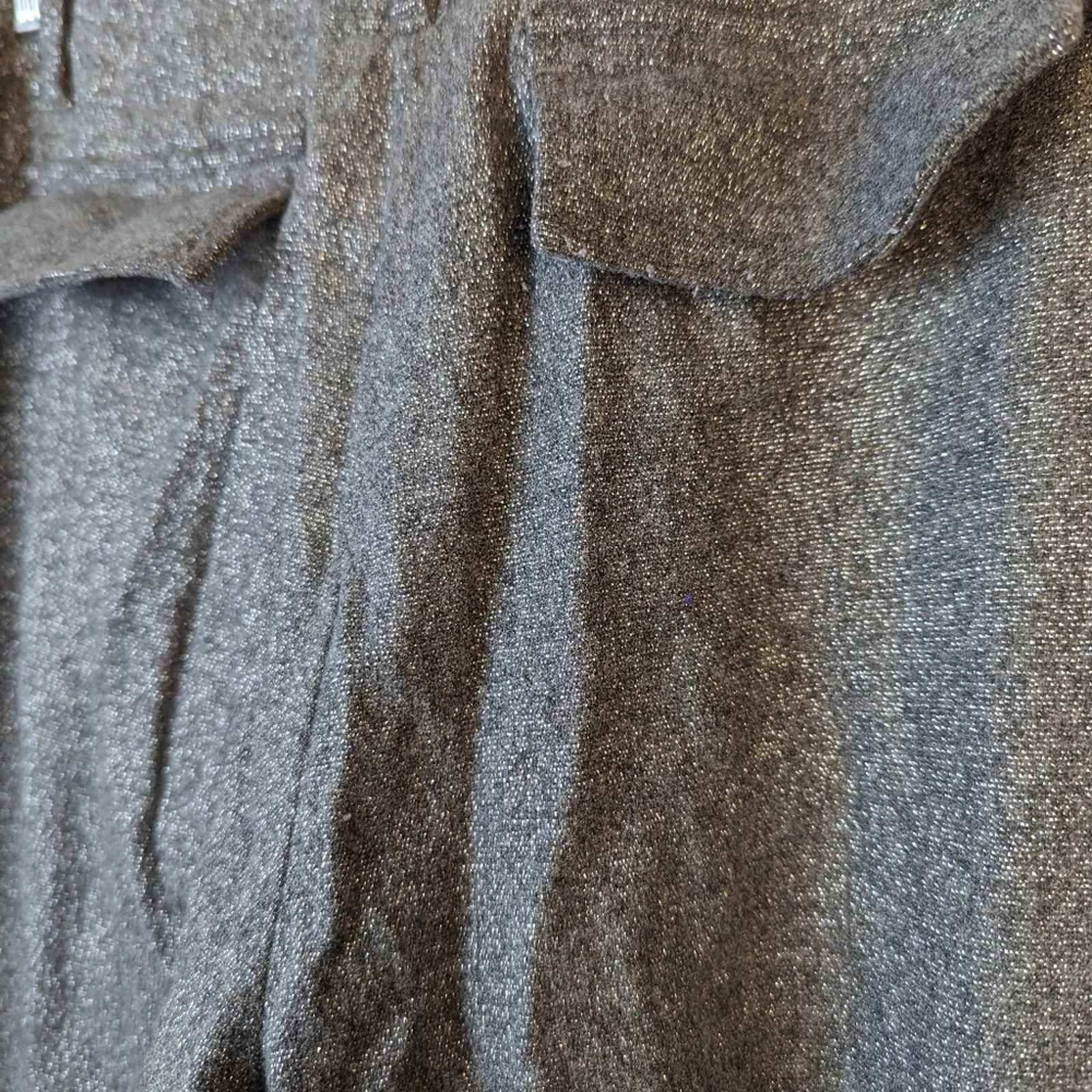 Per SE Silver Grey Wide Leg Wool Trousers - 6