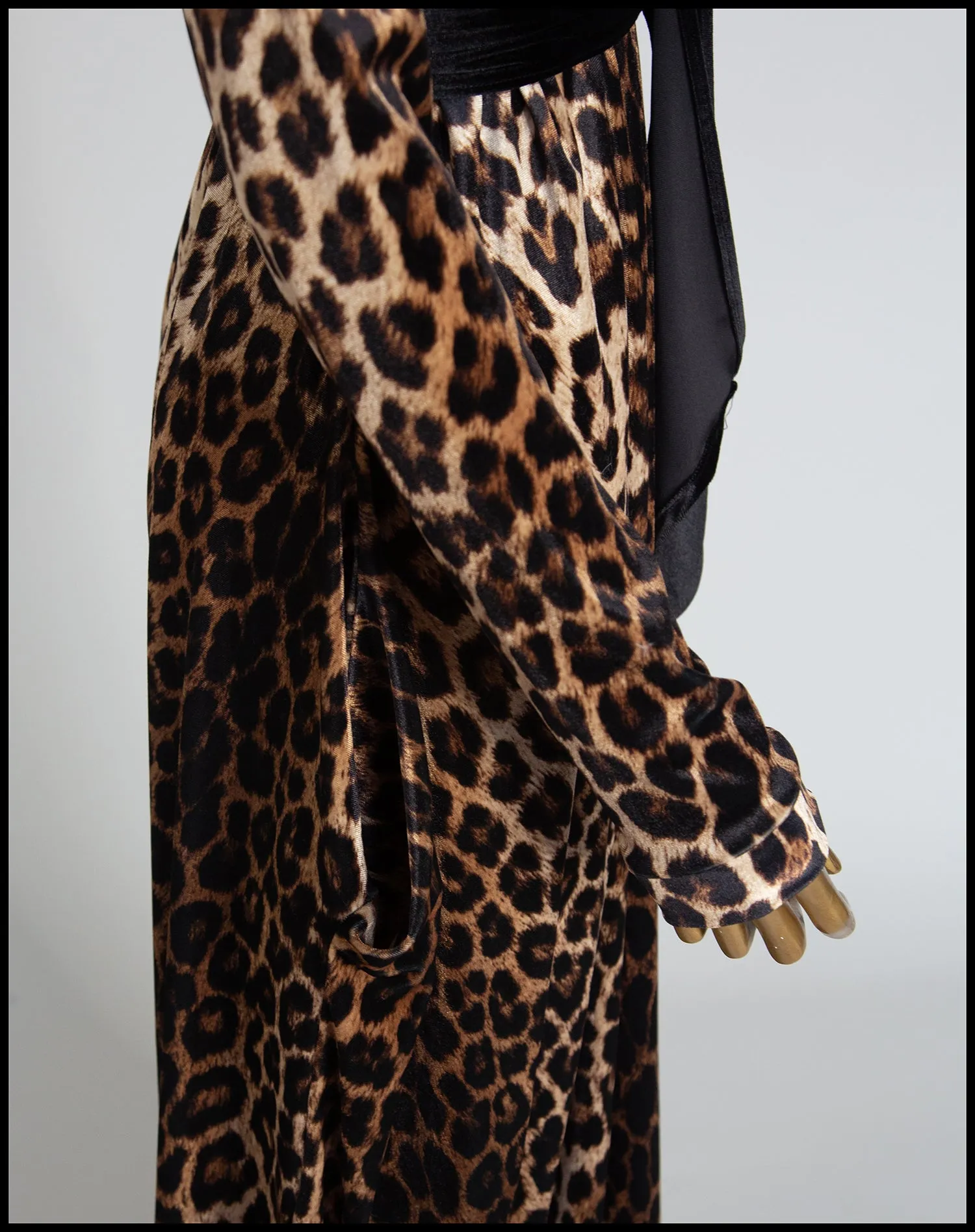 RESERVED Vampess - Leopard Print Velvet Gown