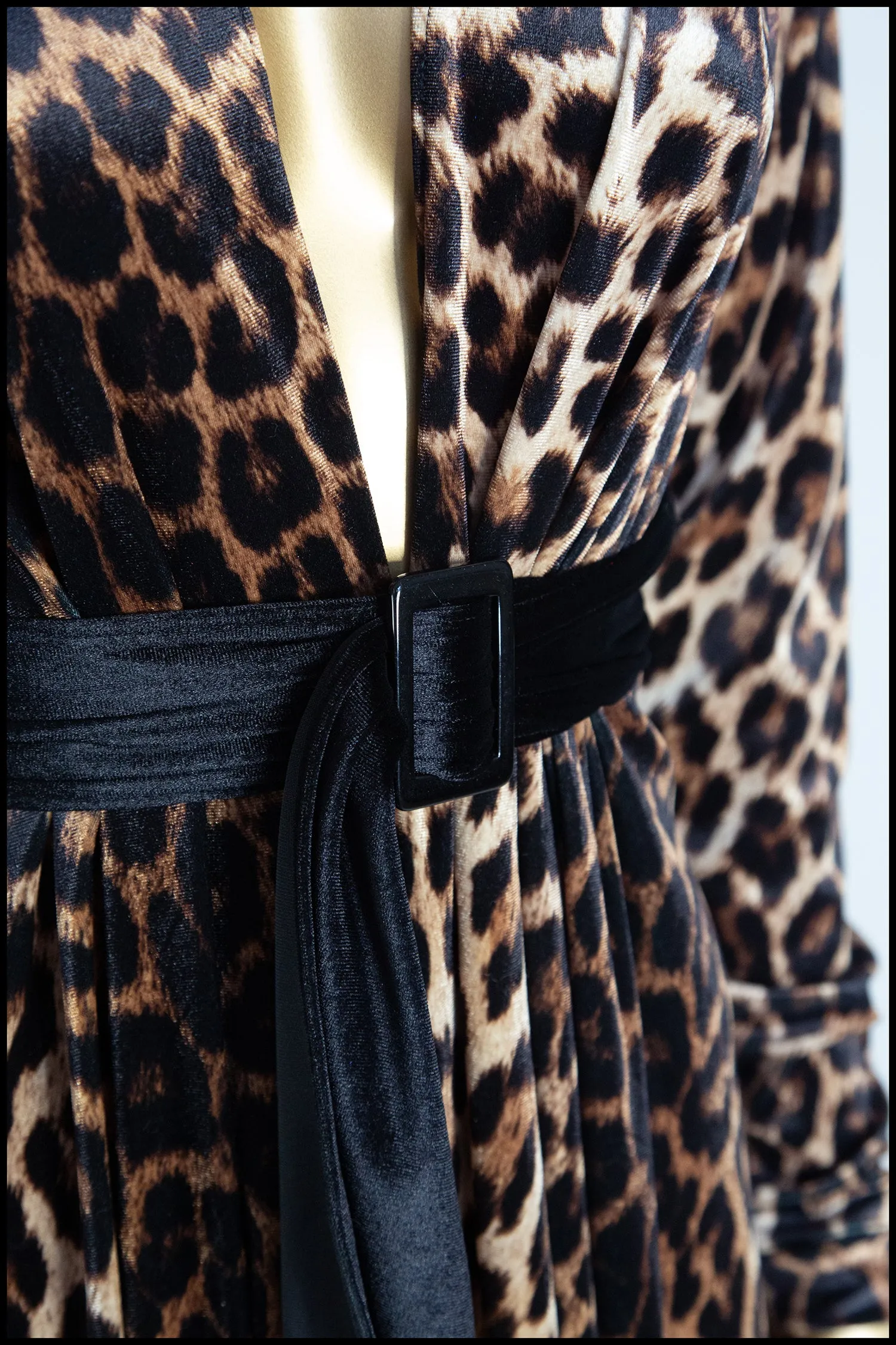 RESERVED Vampess - Leopard Print Velvet Gown