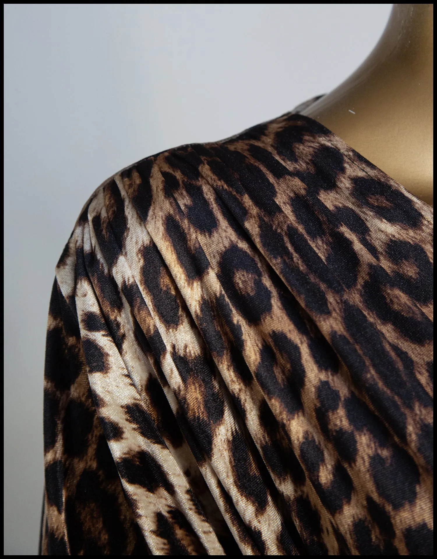 RESERVED Vampess - Leopard Print Velvet Gown
