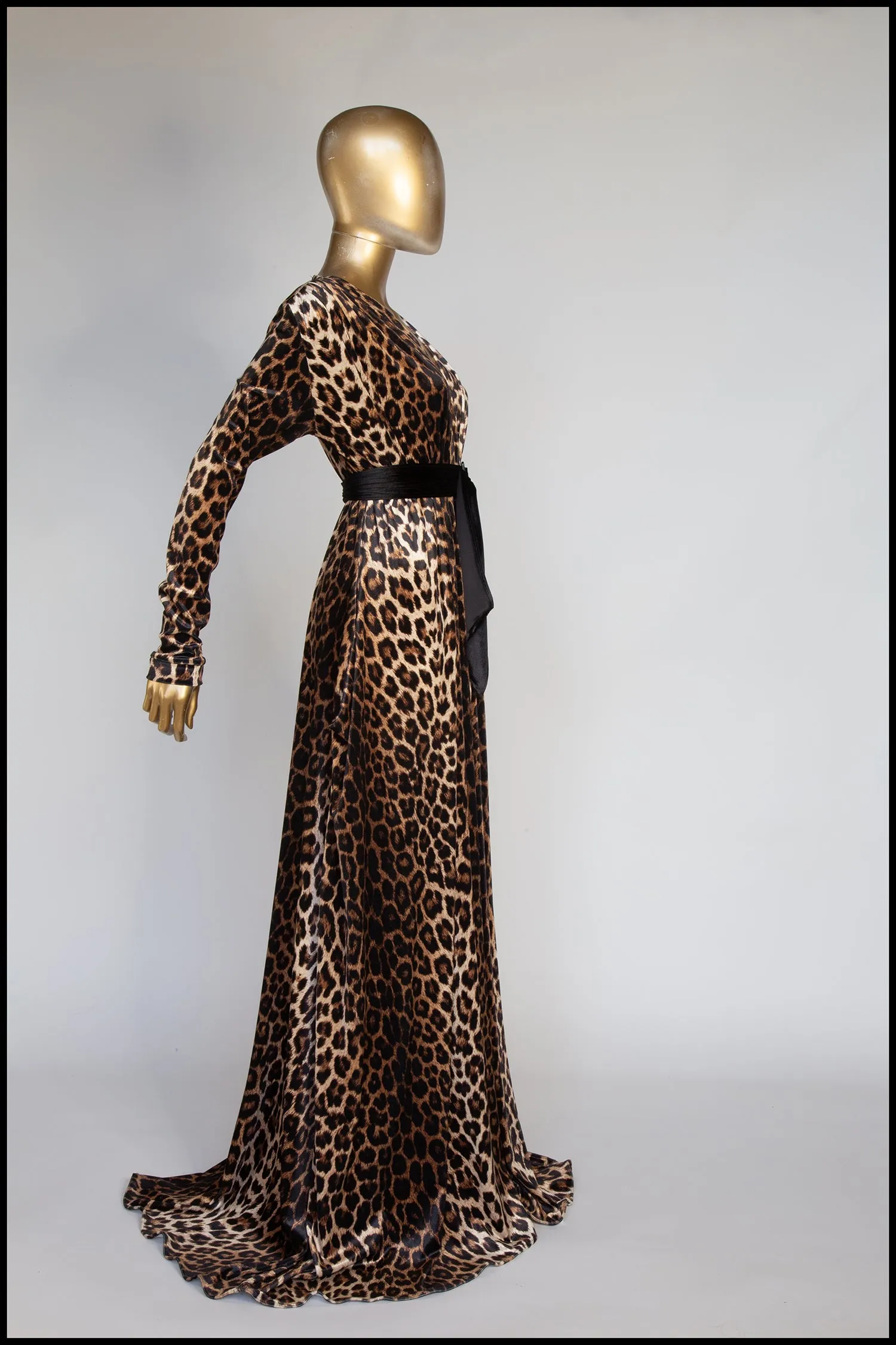 RESERVED Vampess - Leopard Print Velvet Gown