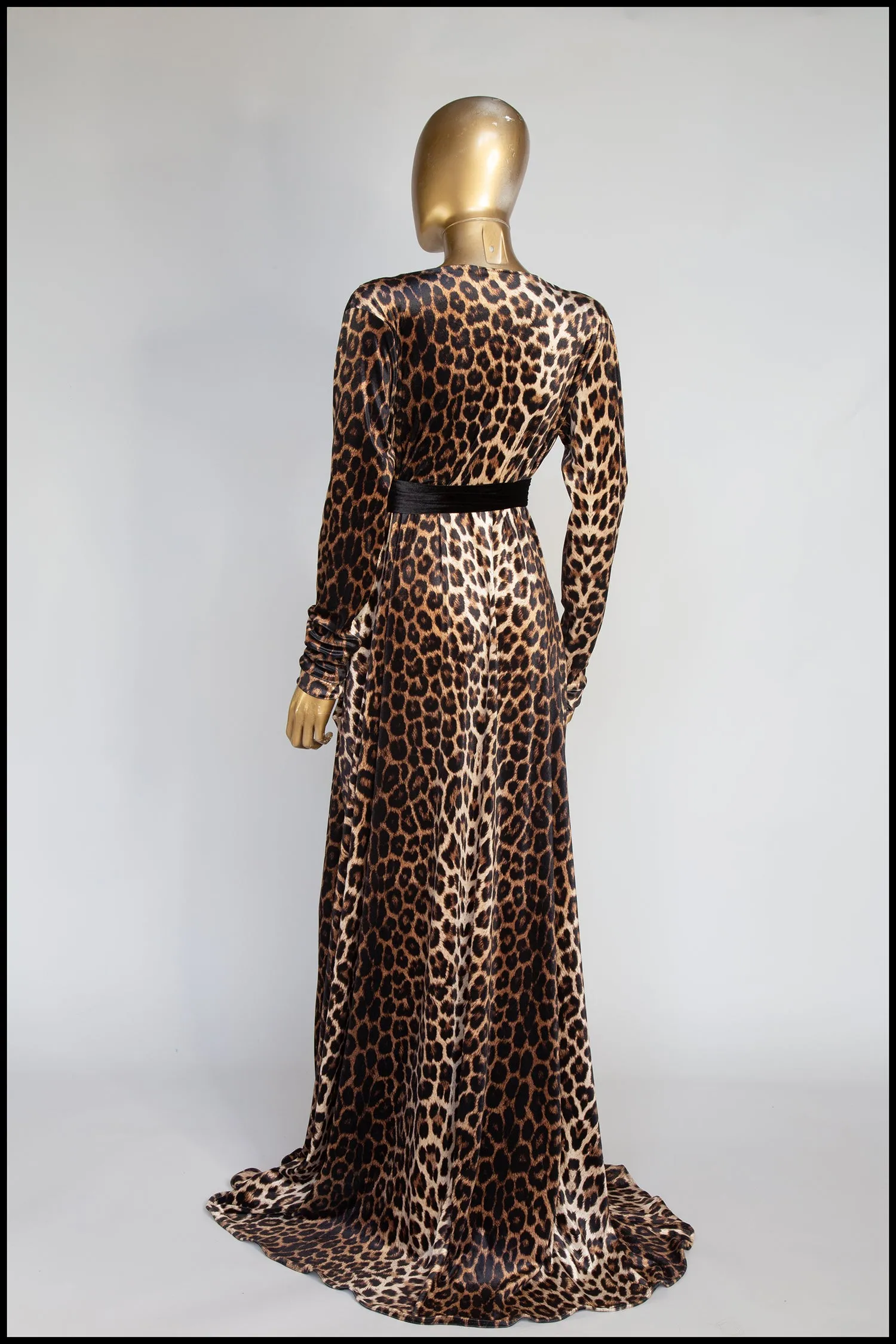 RESERVED Vampess - Leopard Print Velvet Gown