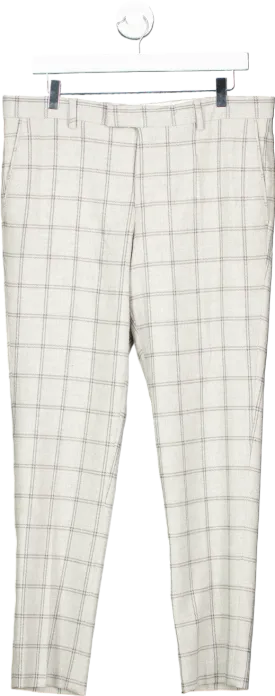 River Island Grey Check Trousers UK 34S