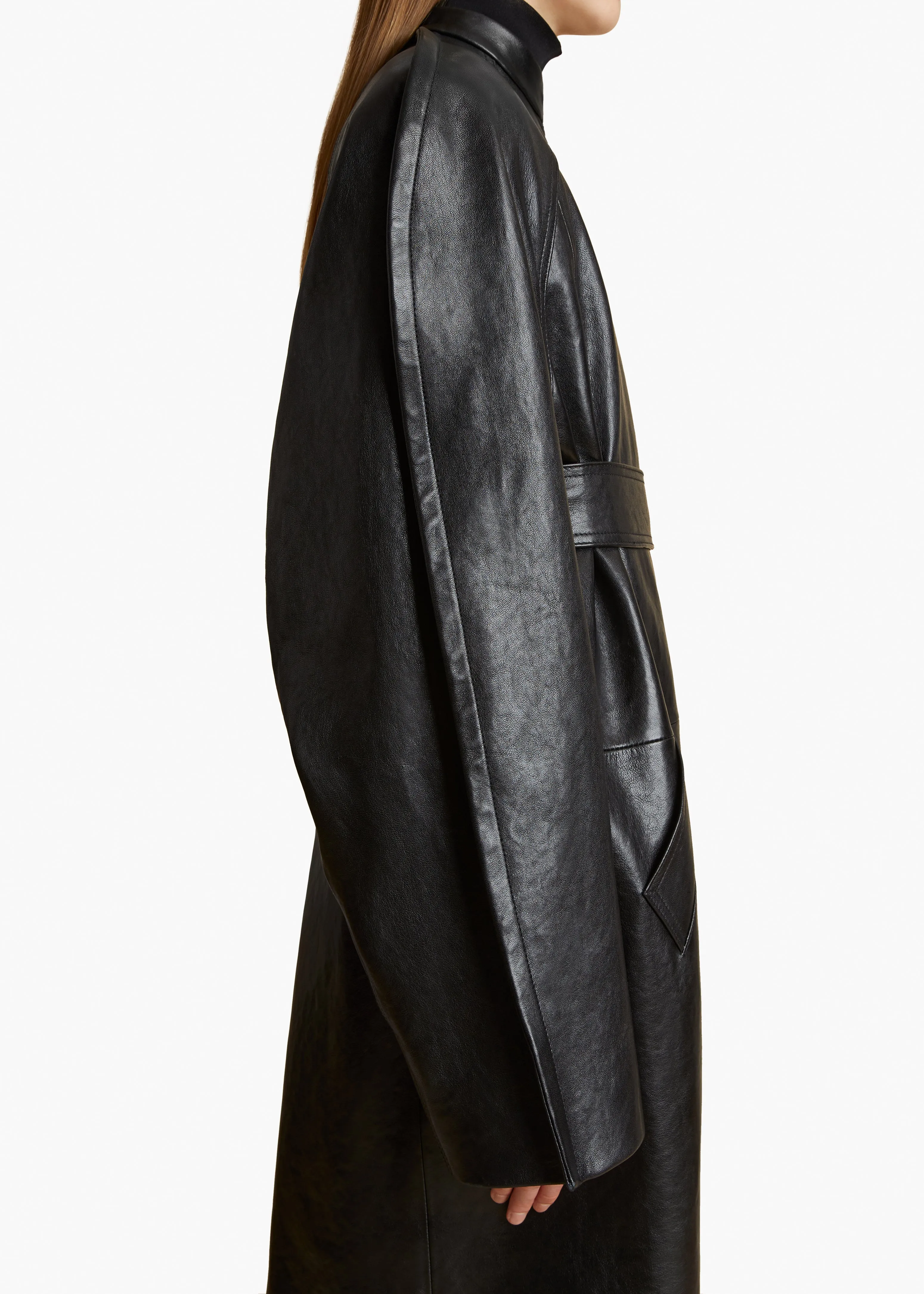 Rothen Coat in Black Leather