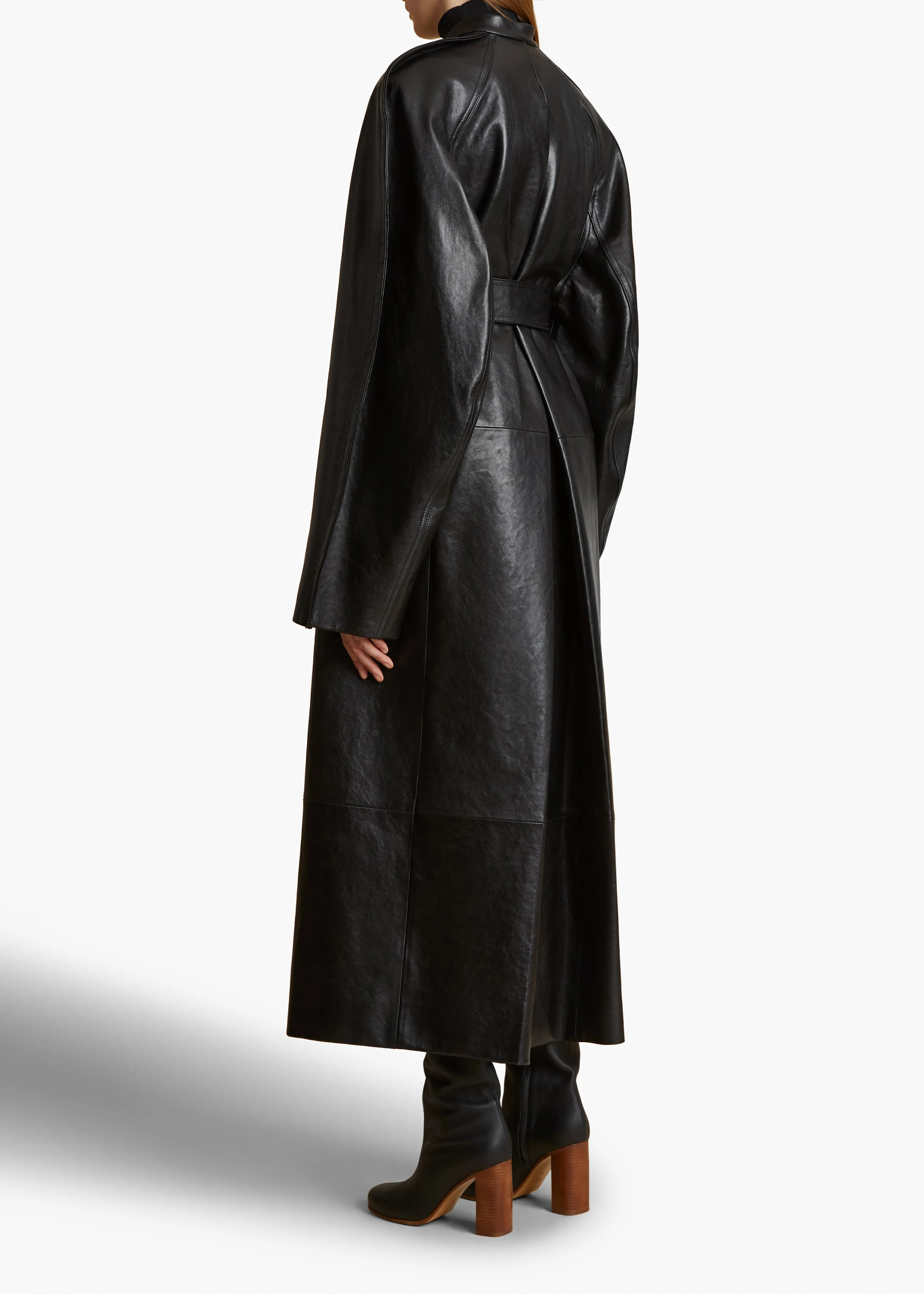 Rothen Coat in Black Leather