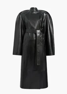 Rothen Coat in Black Leather