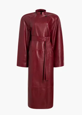 Rothen Coat in Oxblood Leather