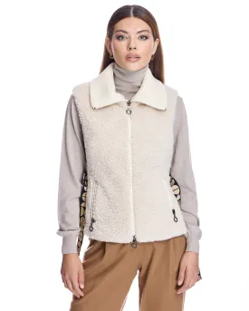 Shearling Lamb Vest with Nylon Back