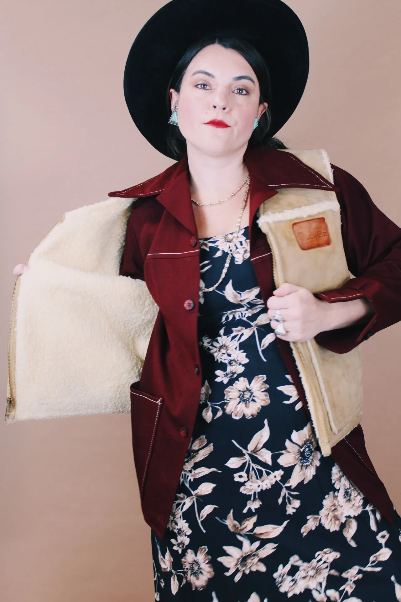 Shearling Lined Suede Vest