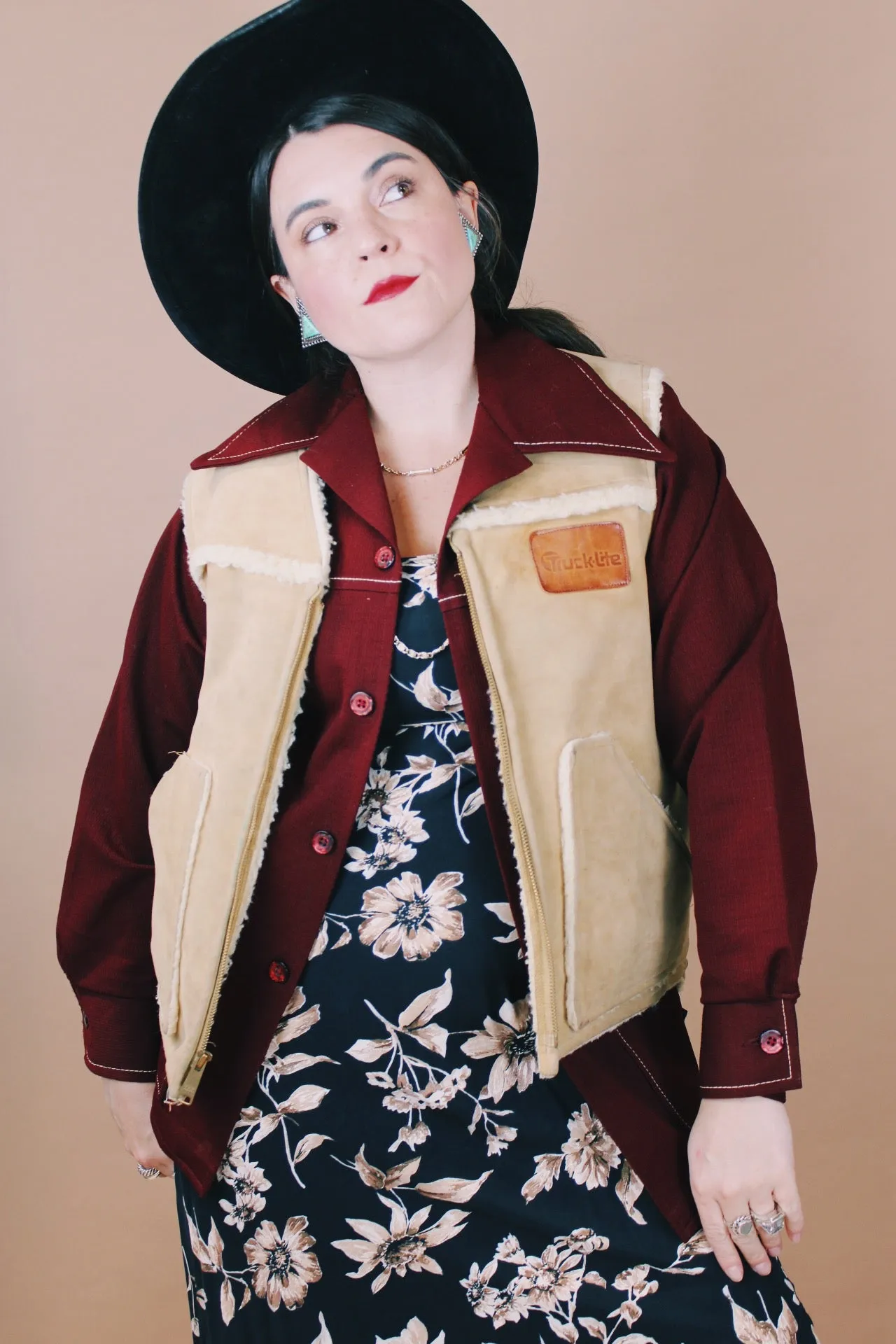 Shearling Lined Suede Vest