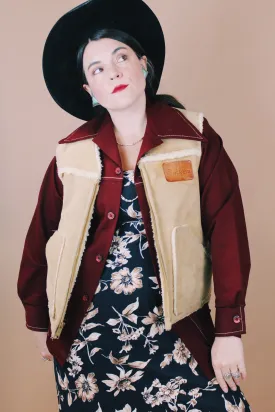 Shearling Lined Suede Vest