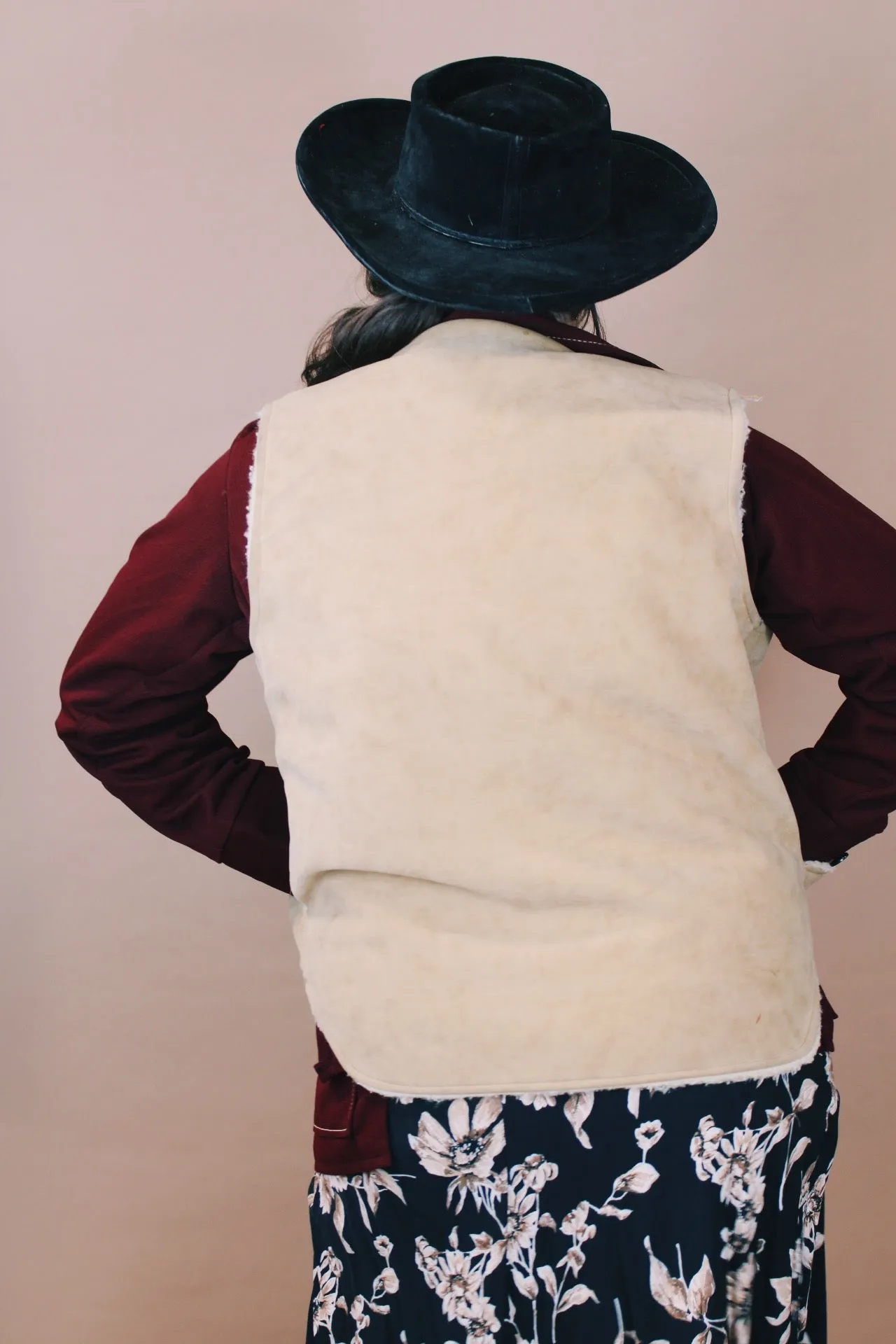 Shearling Lined Suede Vest