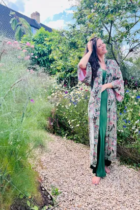 Silk Velvet Gown in Botanical - In Stock Sale