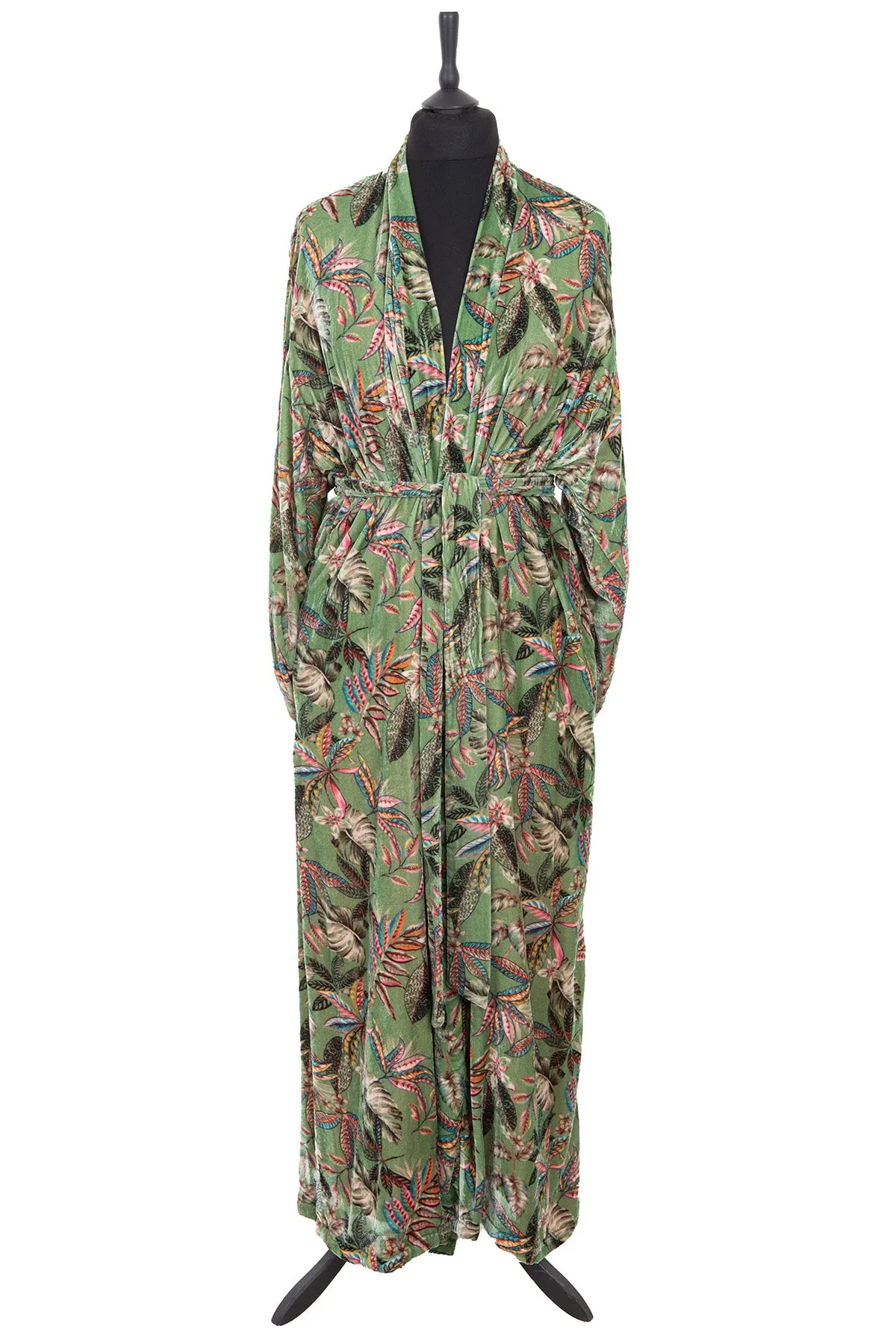 Silk Velvet Gown in Botanical - In Stock Sale