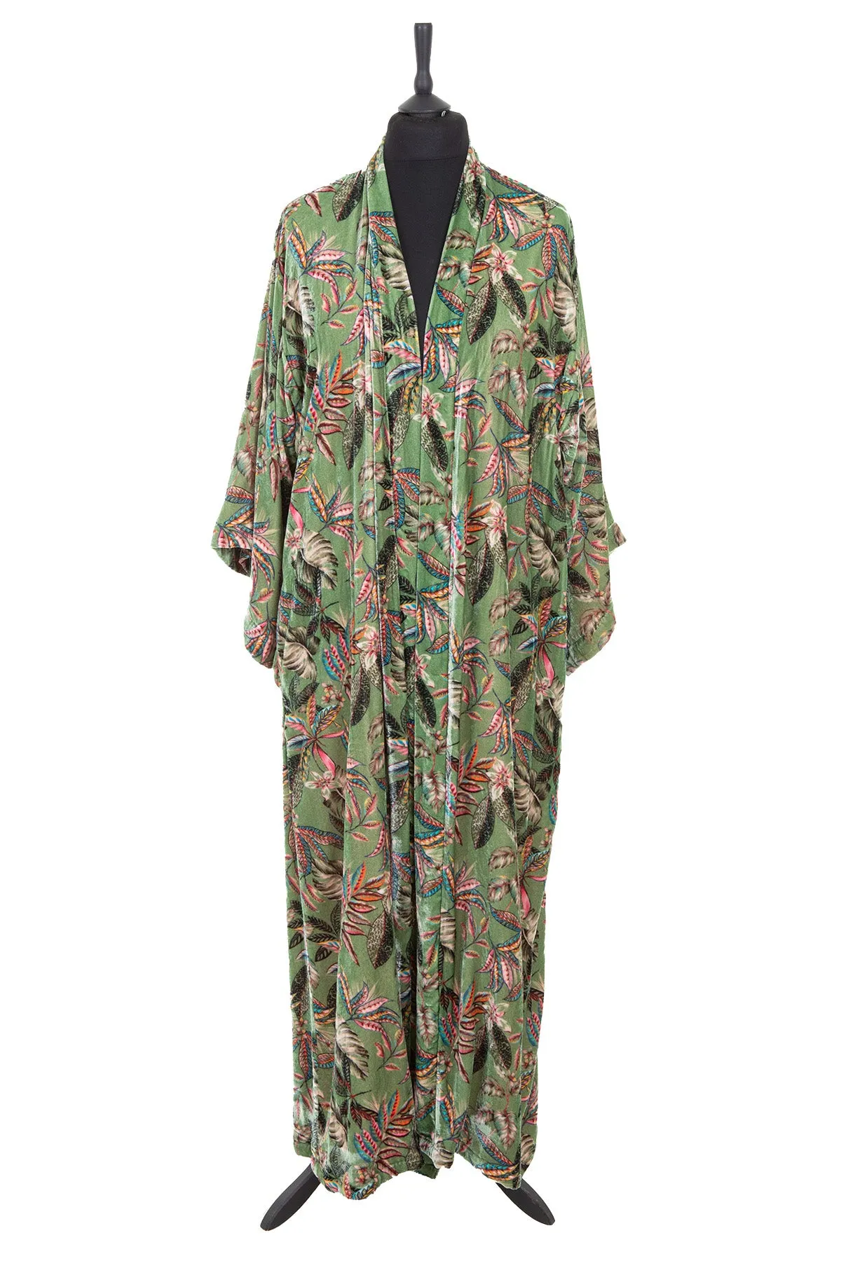 Silk Velvet Gown in Botanical - In Stock Sale
