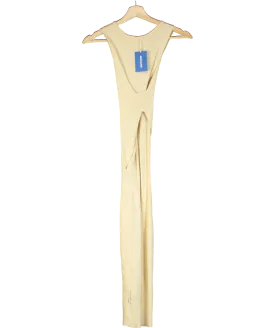 Sixth June Beige Knitted Cut Out Twist Midi Dress UK S