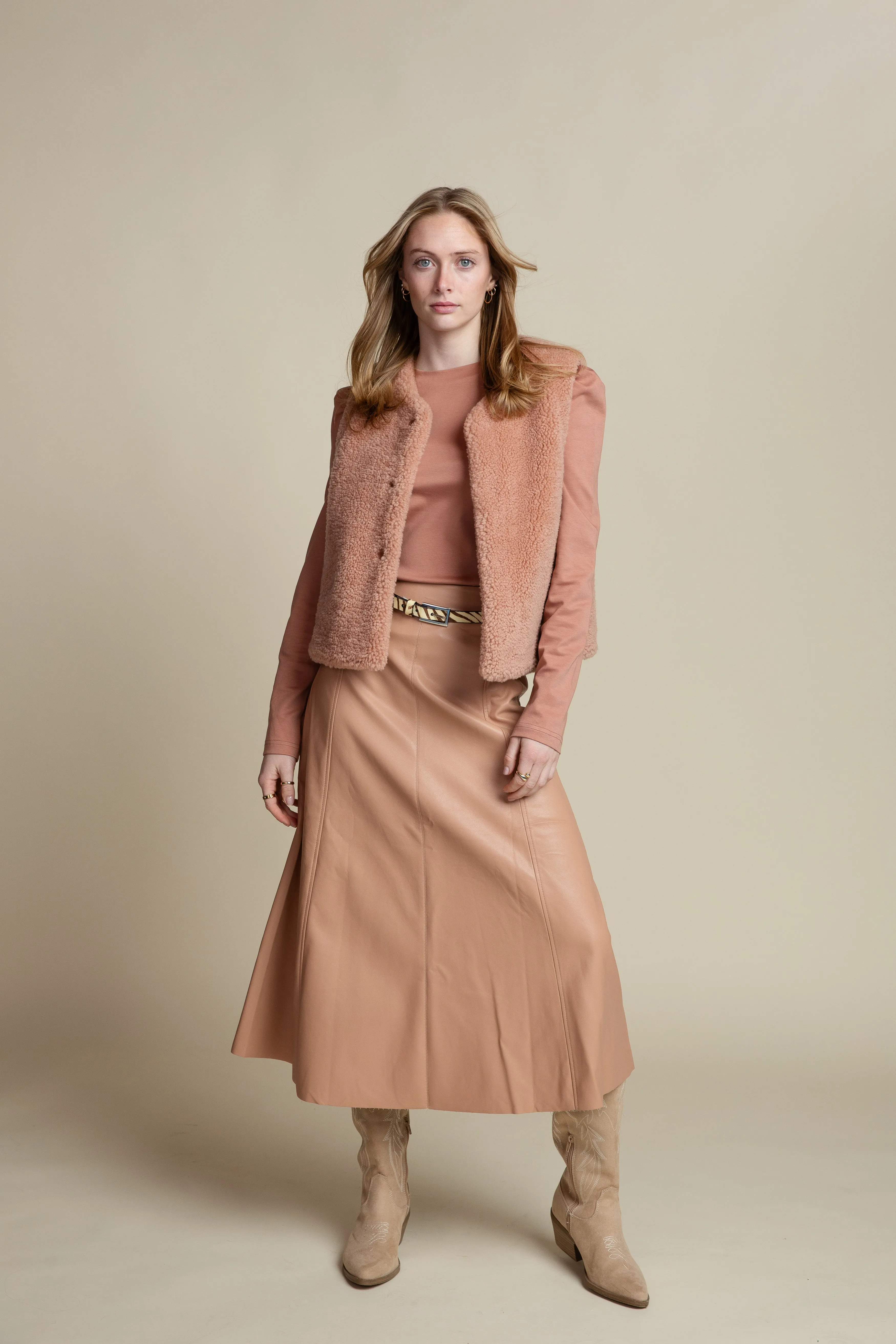 The Poppy Shearling Vest | Mocha