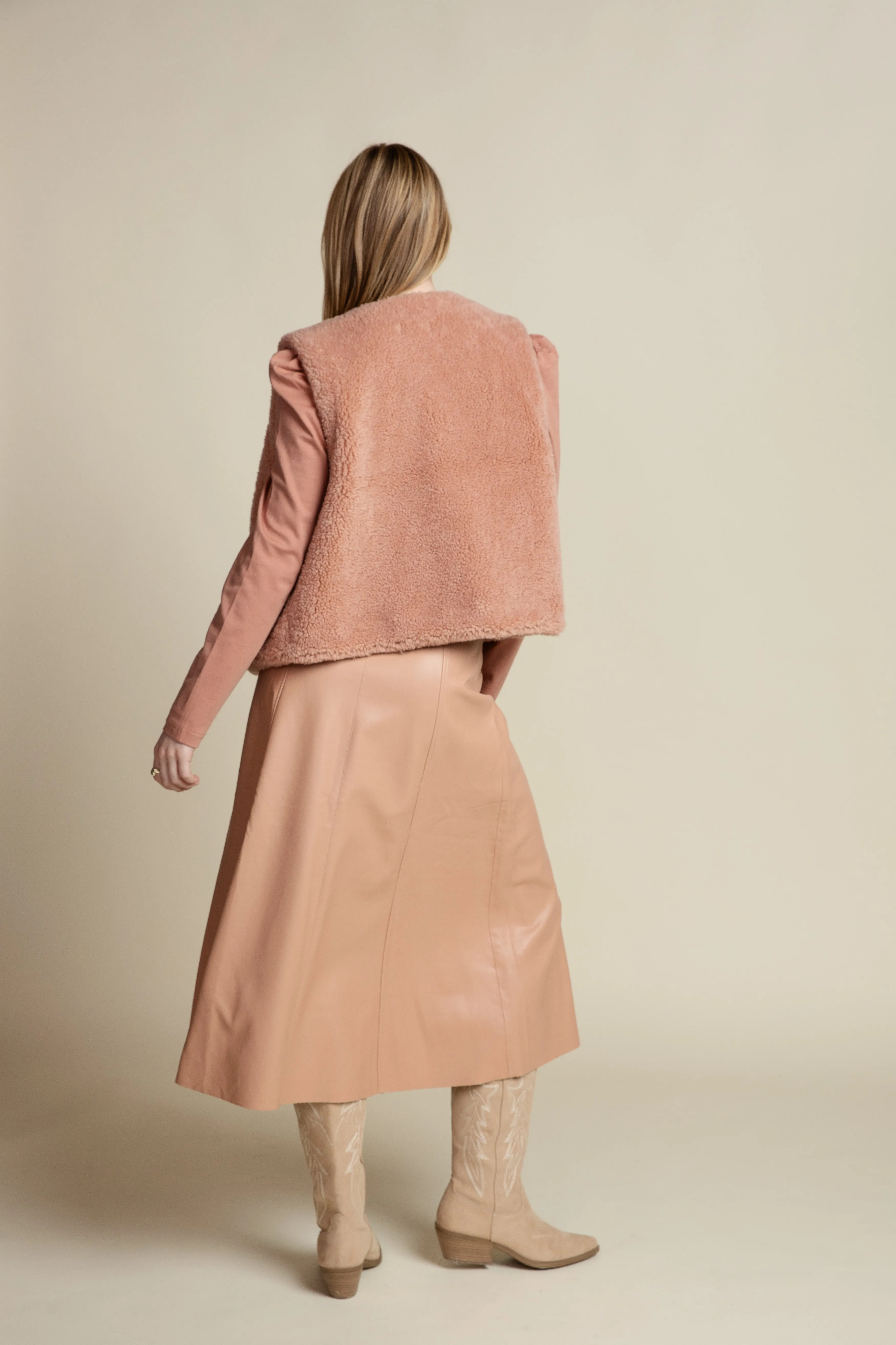 The Poppy Shearling Vest | Mocha