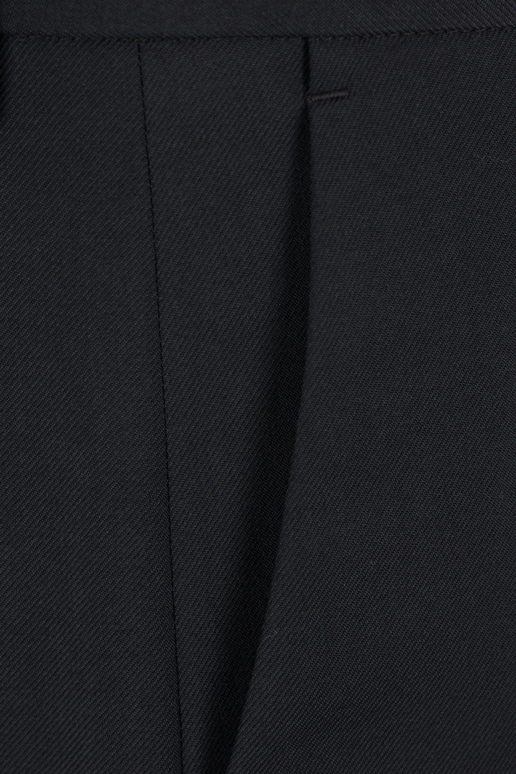 Triple Waistband Twill Wool Trousers
