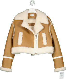 Twenty Fall Brown Shearling Jacket UK L