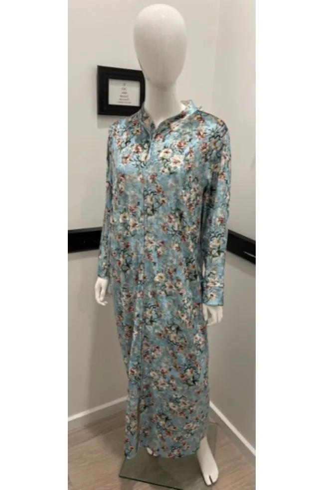 Velvet Zip Robe (Teal)
