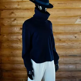 Vintage Givenchy Shearling Wool Turtleneck Sweater