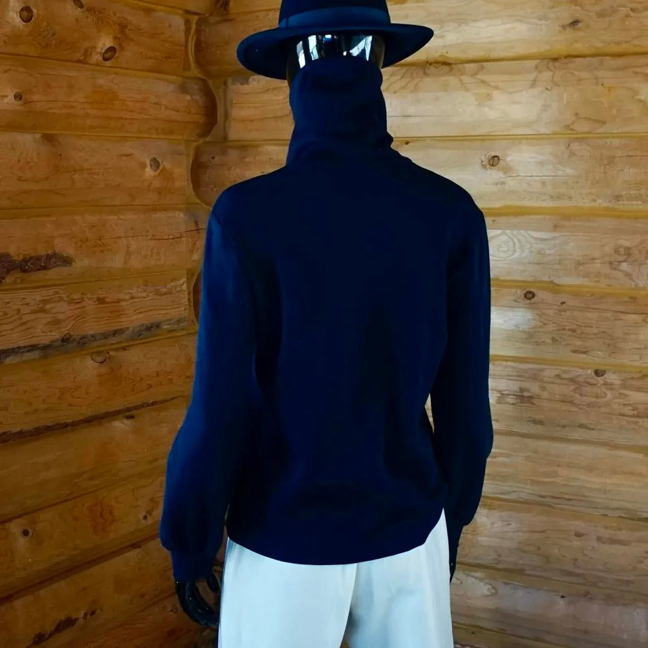 Vintage Givenchy Shearling Wool Turtleneck Sweater