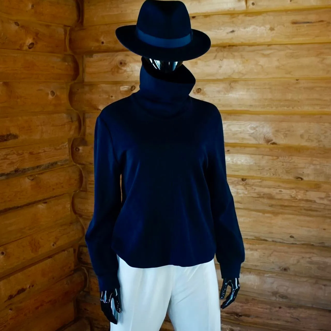 Vintage Givenchy Shearling Wool Turtleneck Sweater