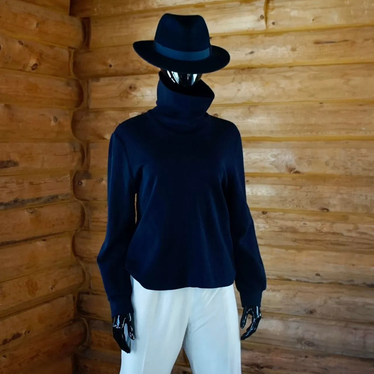 Vintage Givenchy Shearling Wool Turtleneck Sweater