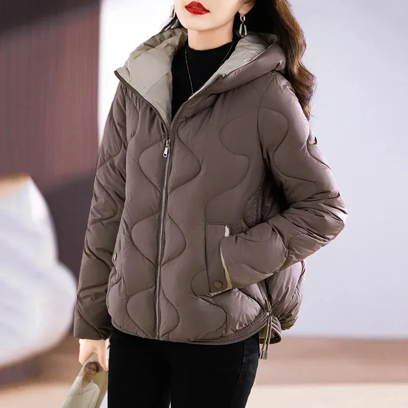 Winter Jacket Women 2023 New Outerwear Korean Clothes Women Coat Hooded Cotton Parkas Harajuku Ladies Quilted Coat Streetwear