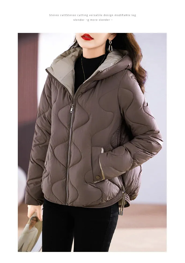 Winter Jacket Women 2023 New Outerwear Korean Clothes Women Coat Hooded Cotton Parkas Harajuku Ladies Quilted Coat Streetwear