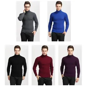 Winter Thick Warm Sweater Men Turtleneck Slim Fit Style Classic Wool Knitwear Clothes soft coat hook
