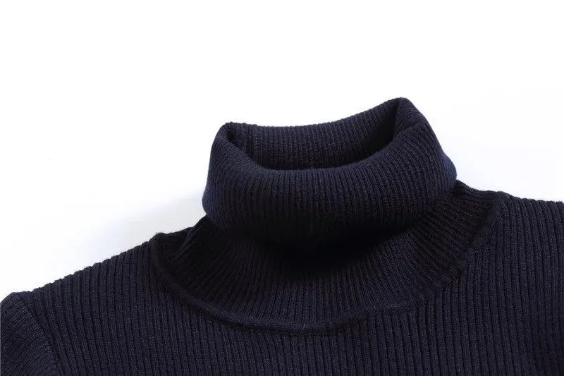 Winter Thick Warm Sweater Men Turtleneck Slim Fit Style Classic Wool Knitwear Clothes soft coat hook