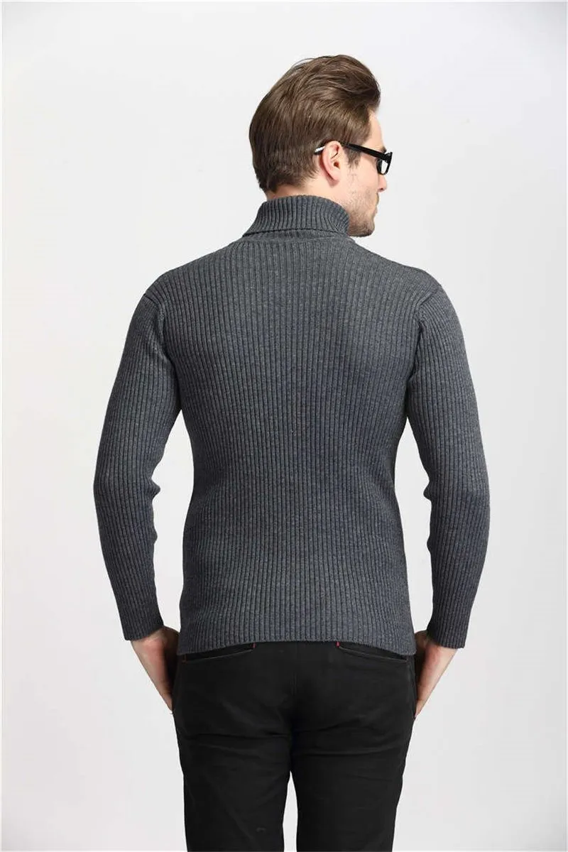 Winter Thick Warm Sweater Men Turtleneck Slim Fit Style Classic Wool Knitwear Clothes soft coat hook