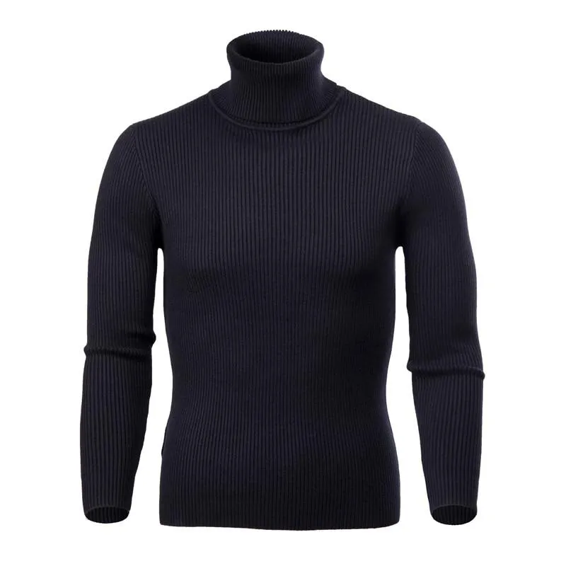 Winter Thick Warm Sweater Men Turtleneck Slim Fit Style Classic Wool Knitwear Clothes soft coat hook