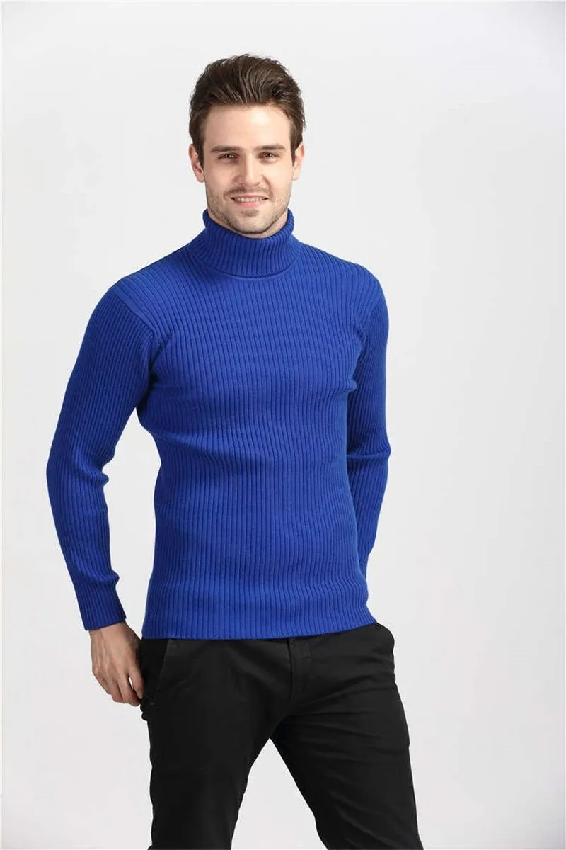 Winter Thick Warm Sweater Men Turtleneck Slim Fit Style Classic Wool Knitwear Clothes soft coat hook