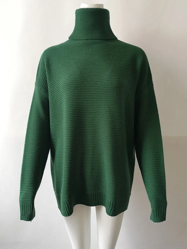 Women Turtleneck Sweaters Winter Pull Jumpers sweater