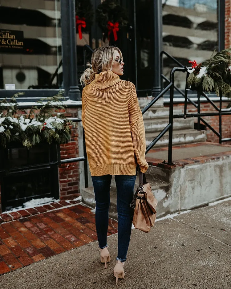 Women Turtleneck Sweaters Winter Pull Jumpers sweater