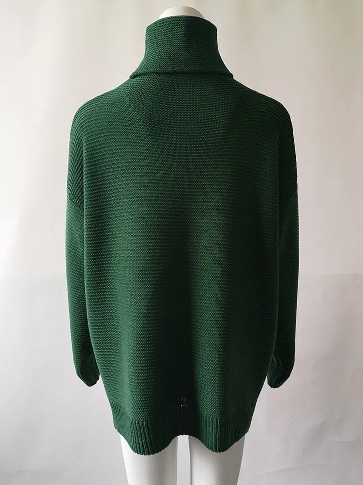 Women Turtleneck Sweaters Winter Pull Jumpers sweater