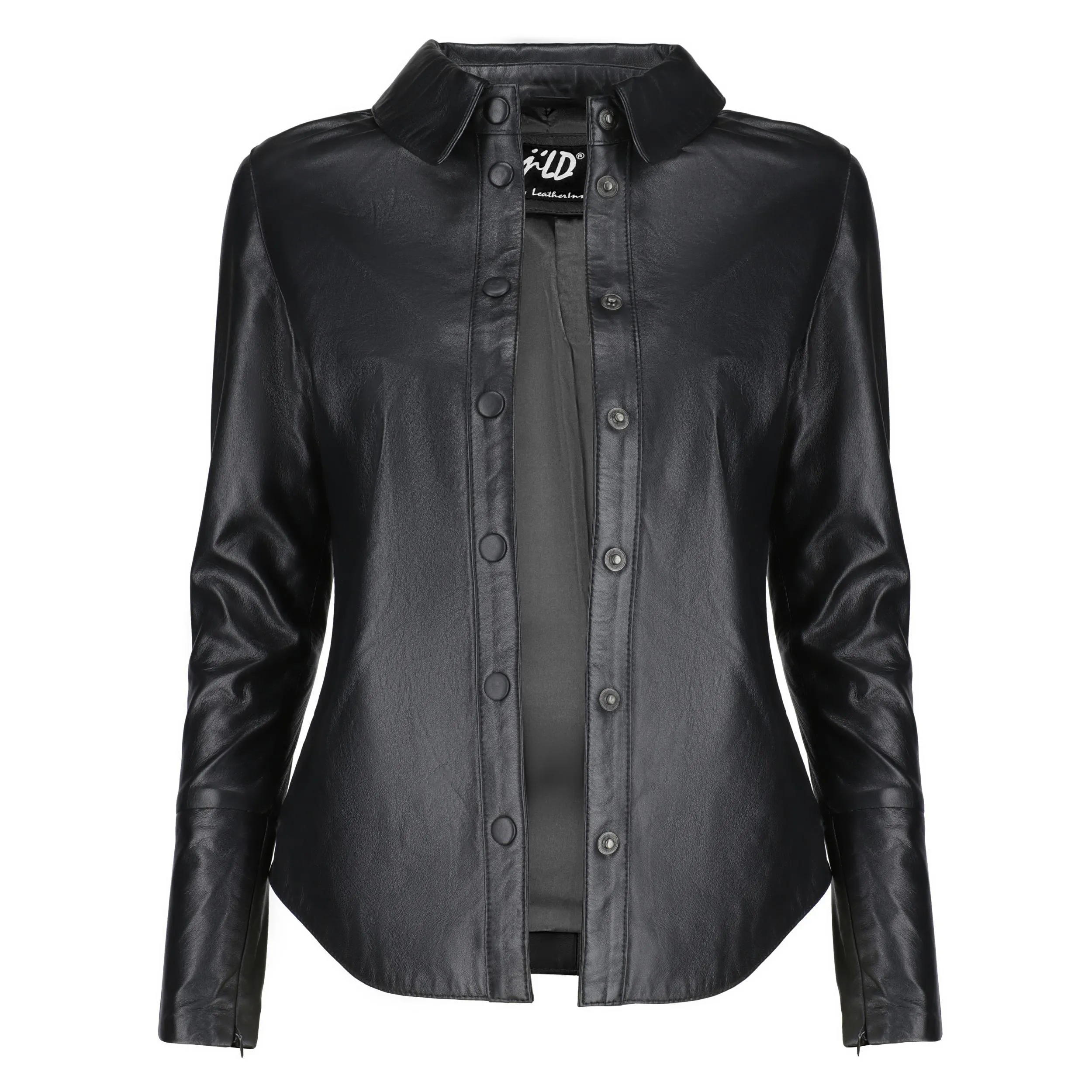Womens Casual Leather Shirt
