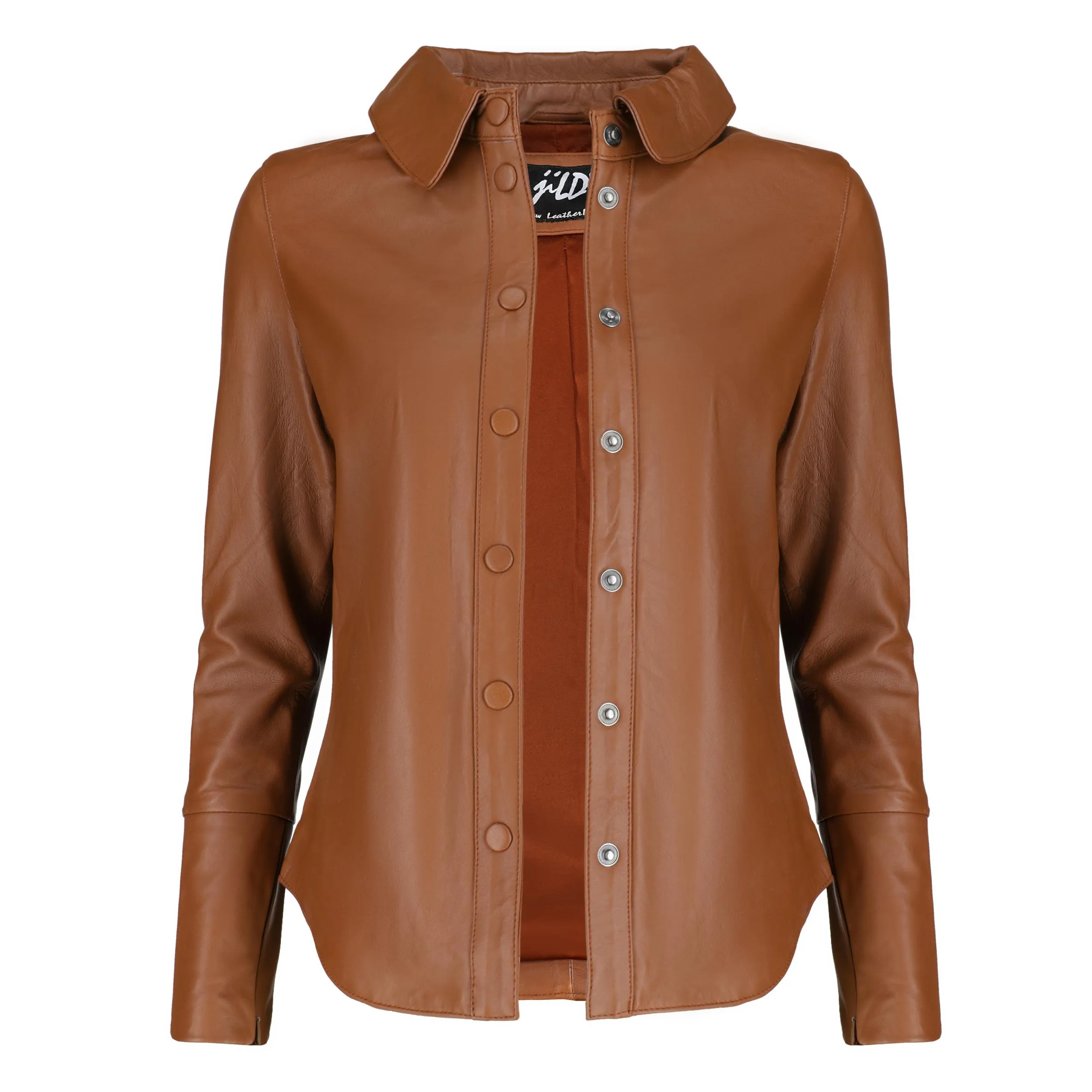 Womens Casual Leather Shirt